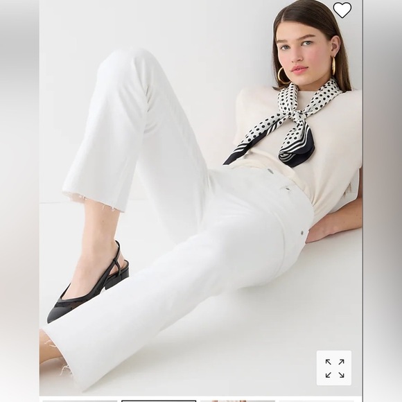 J Crew 9" demi boot crop jeans BQ301 white wash - Picture 2 of 8